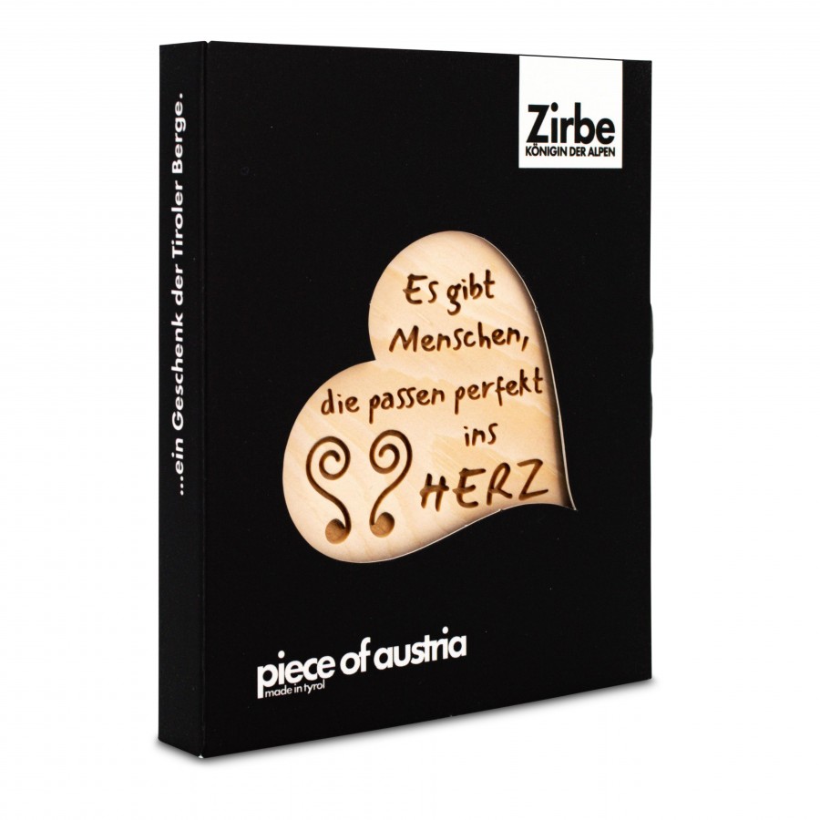 Zirbenherz Mini Es gibt Menschen die passen... Zirbenherzen Holzdeko - Lasergravur - Holzgravur - Geschenk