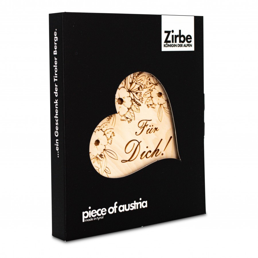 Zirbenherz Mini Für Dich! Zirbenherzen Holzdeko - Lasergravur - Holzgravur - Geschenk