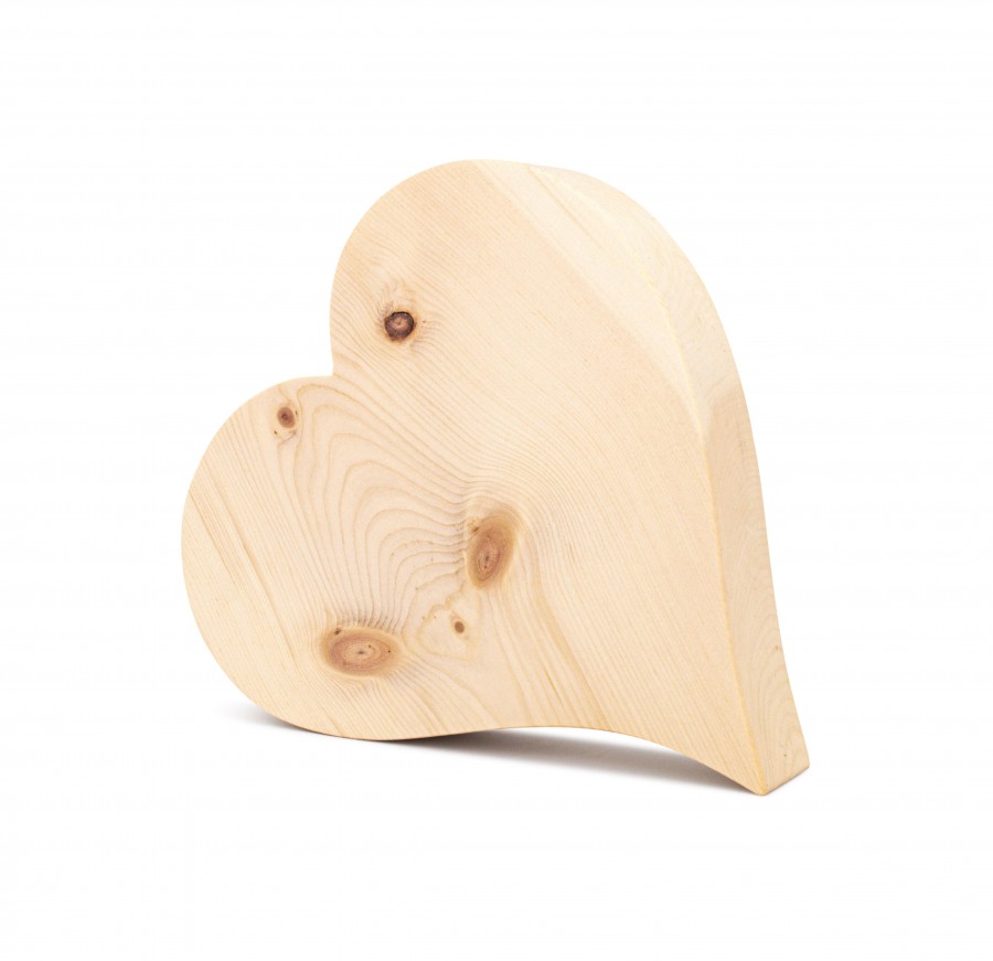 Zirbenherz 20cm MIT Äste Zirbenherzen Holzdeko - Lasergravur - Holzgravur - Geschenk