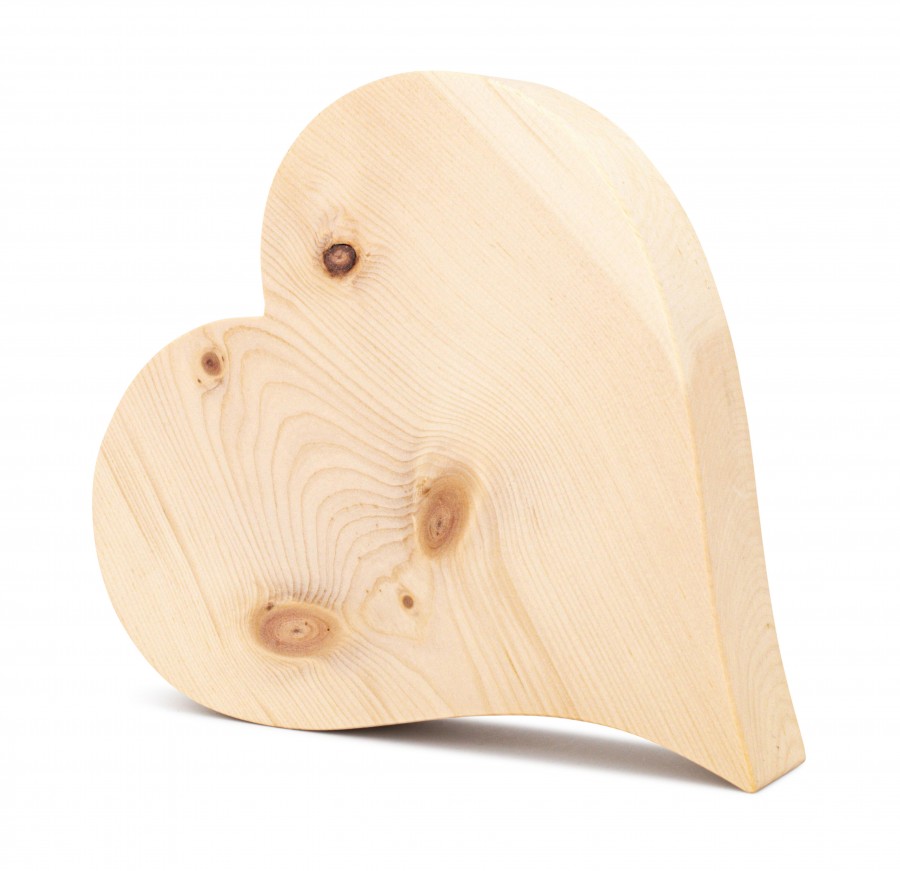 Zirbenherz 30cm MIT Äste Zirbenherzen Holzdeko - Lasergravur - Holzgravur - Geschenk
