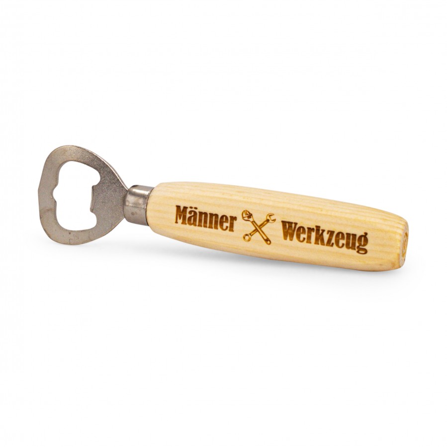 Flaschenöffner aus Zirbe Männer Werkzeug Geschenkideen Holzdeko - Lasergravur - Holzgravur - Geschenk
