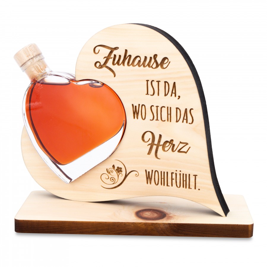 Zirbenherz süßes Zirberl Zuhause Zirbendeko Holzdeko - Lasergravur - Holzgravur - Geschenk