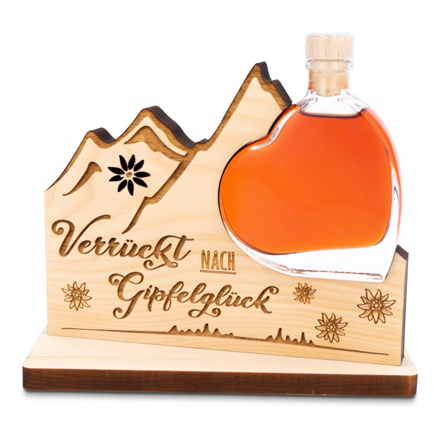 Zirbenberg süßes Zirberl Gipfelglück Zirbendeko Holzdeko - Lasergravur - Holzgravur - Geschenk