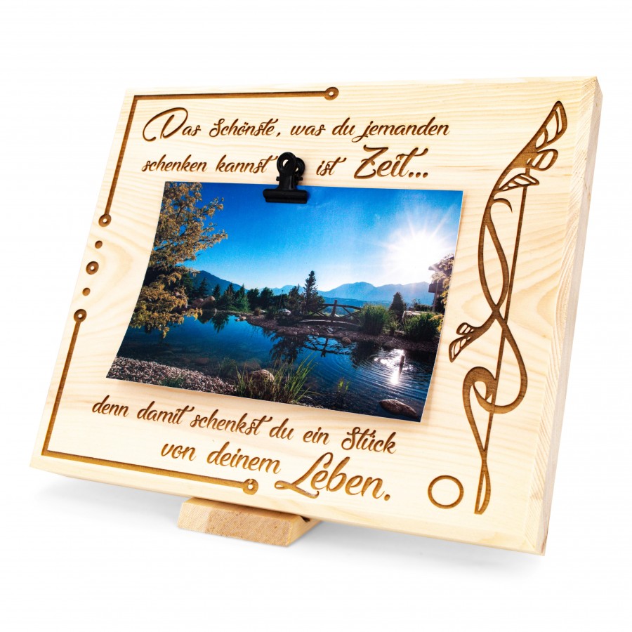 Bilderrahmen Querformat Das Schönste... Wohnen Holzdeko - Lasergravur - Holzgravur - Geschenk