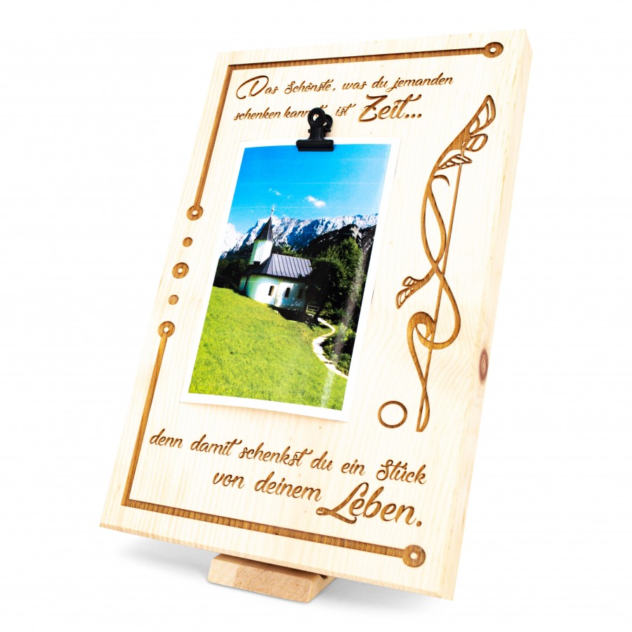 Bilderrahmen Hochformat Das Schönste... Wohnen Holzdeko - Lasergravur - Holzgravur - Geschenk