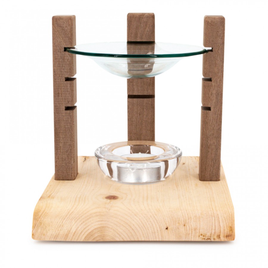 Glaseinsatz für Stövchen Zirbendüfte Holzdeko - Lasergravur - Holzgravur - Geschenk