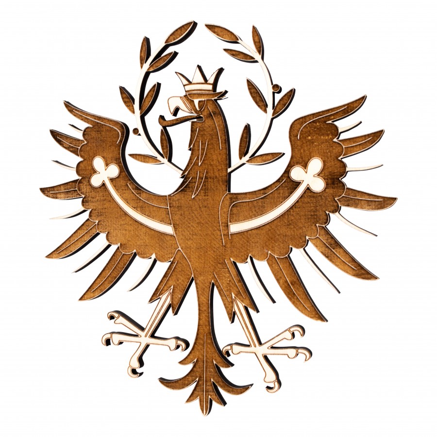 Wandbild Tiroler Adler Zirbendeko Holzdeko - Lasergravur - Holzgravur - Geschenk