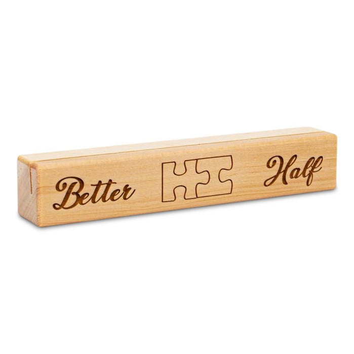 Fotoaufsteller Better Half Geschenkideen Holzdeko - Lasergravur - Holzgravur - Geschenk