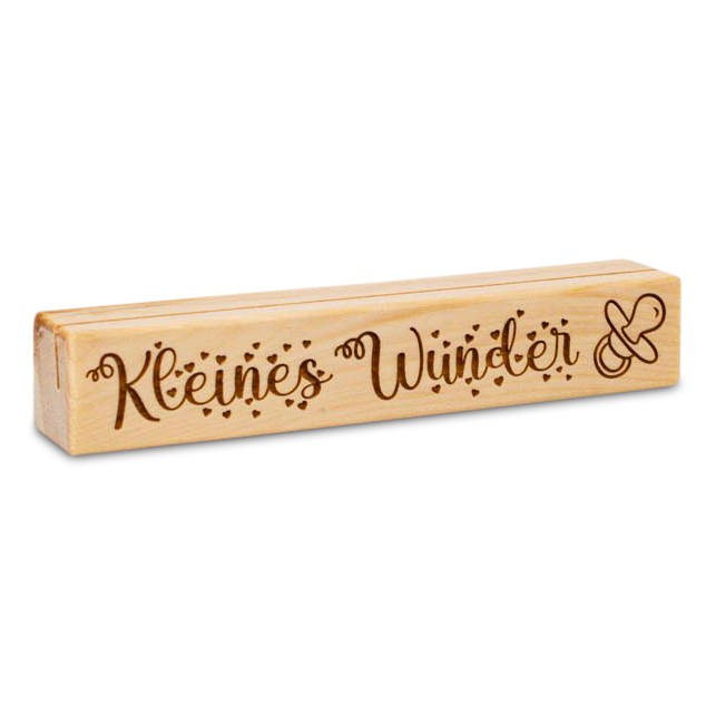 Fotoaufsteller Kleines Wunder Geschenkideen Holzdeko - Lasergravur - Holzgravur - Geschenk