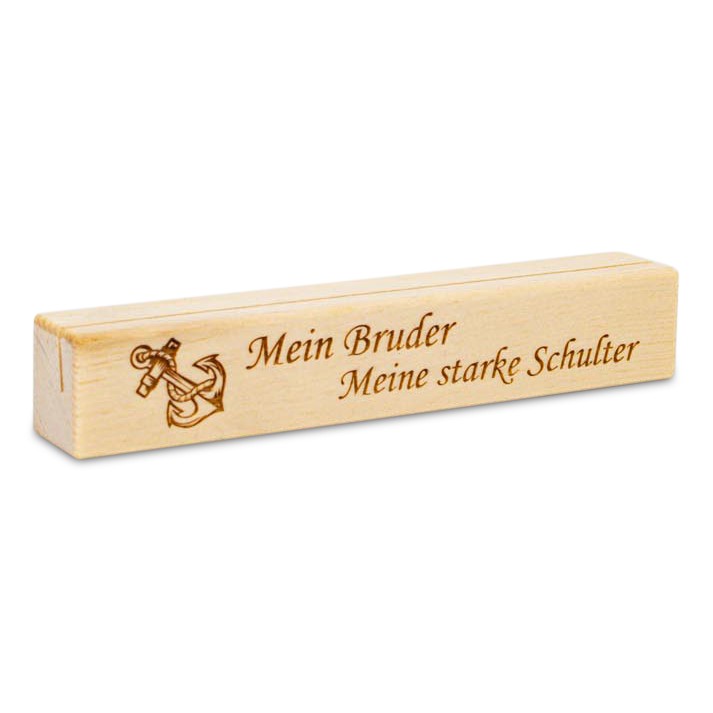 Fotoaufsteller Mein Bruder Geschenkideen Holzdeko - Lasergravur - Holzgravur - Geschenk