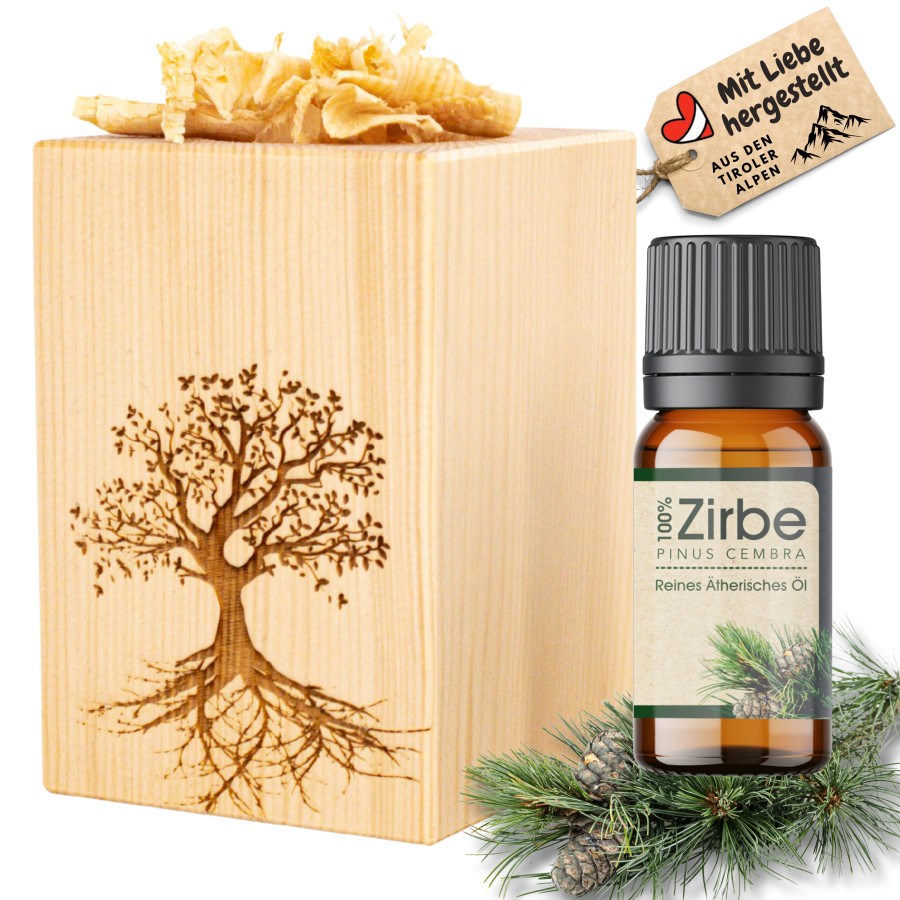 Duftset Baum des Lebens Zirbendüfte Holzdeko - Lasergravur - Holzgravur - Geschenk