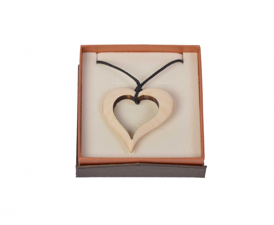 Zirben Kette Herz Schmuck Holzdeko - Lasergravur - Holzgravur - Geschenk