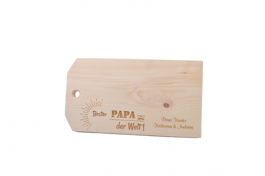 Zirbenjausenbrett Personalisierbar Geschenkideen Holzdeko - Lasergravur - Holzgravur - Geschenk
