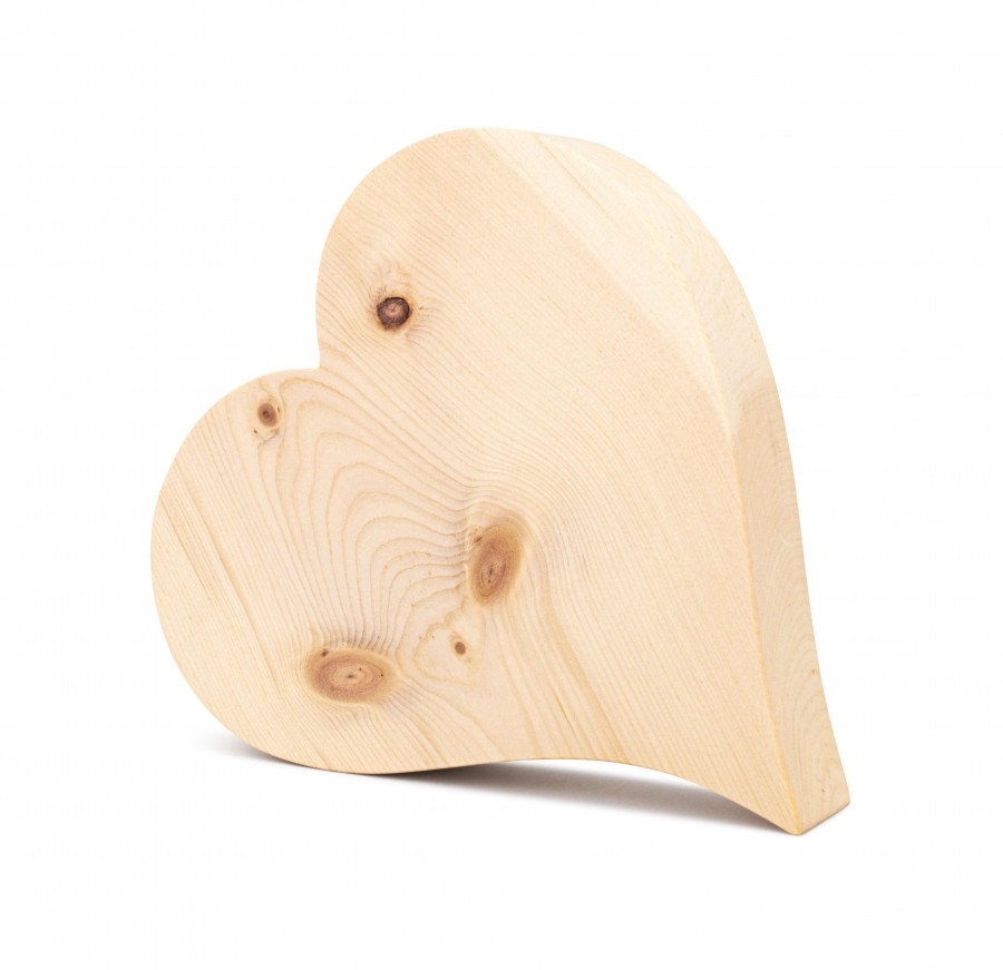 Zirbenherz 25cm MIT Äste Zirbenherzen Holzdeko - Lasergravur - Holzgravur - Geschenk