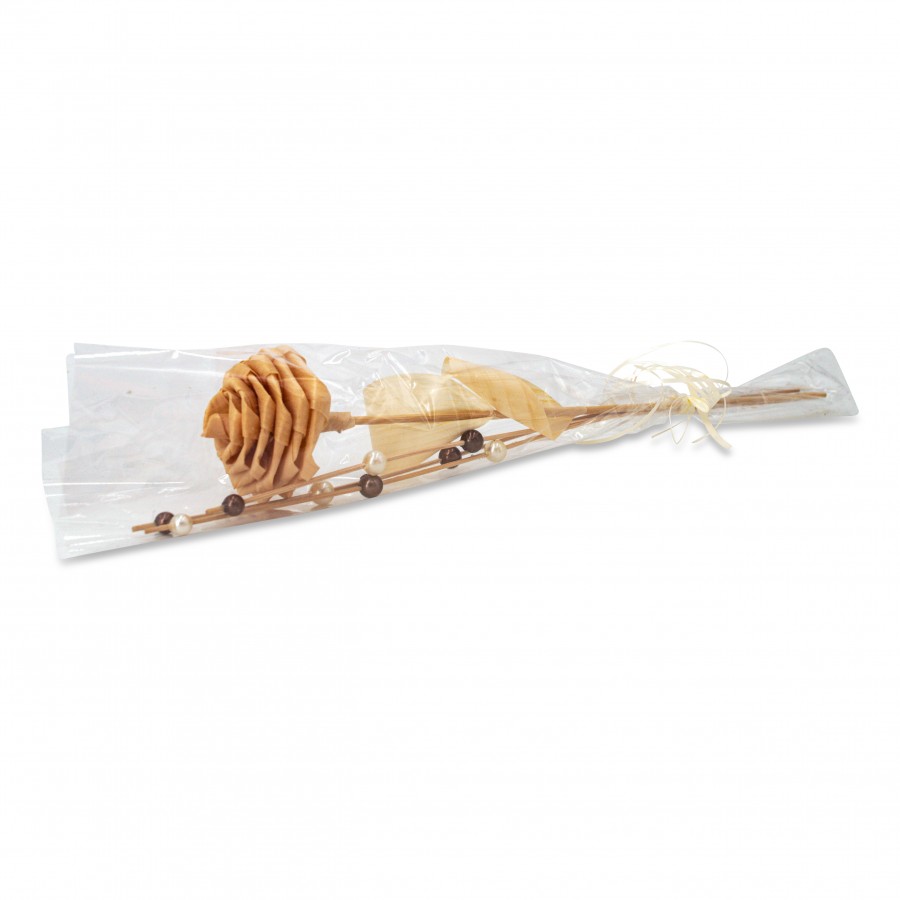 Zirben Rose mit Dekoperlen Zirbendeko Holzdeko - Lasergravur - Holzgravur - Geschenk