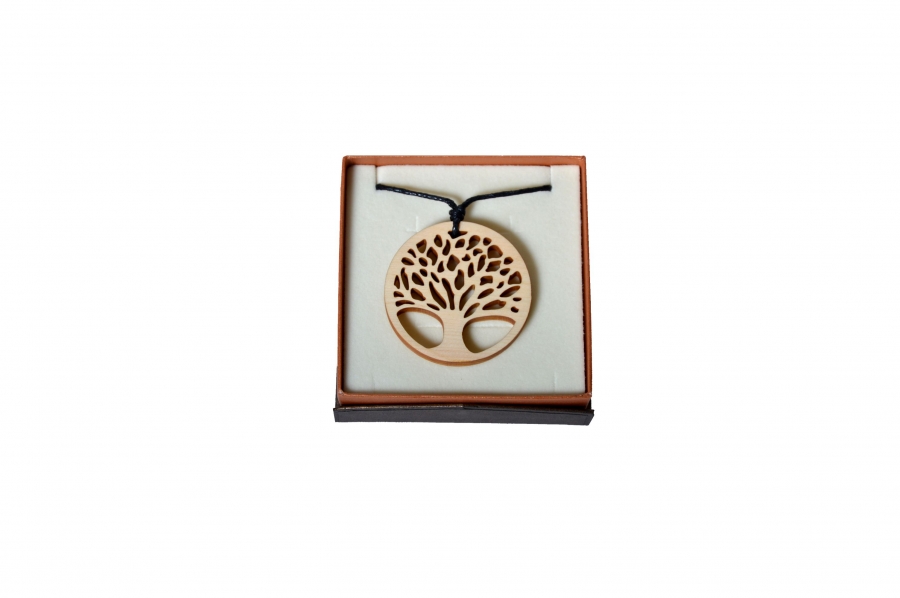 Zirben Kette Baum des Lebens Schmuck Holzdeko - Lasergravur - Holzgravur - Geschenk