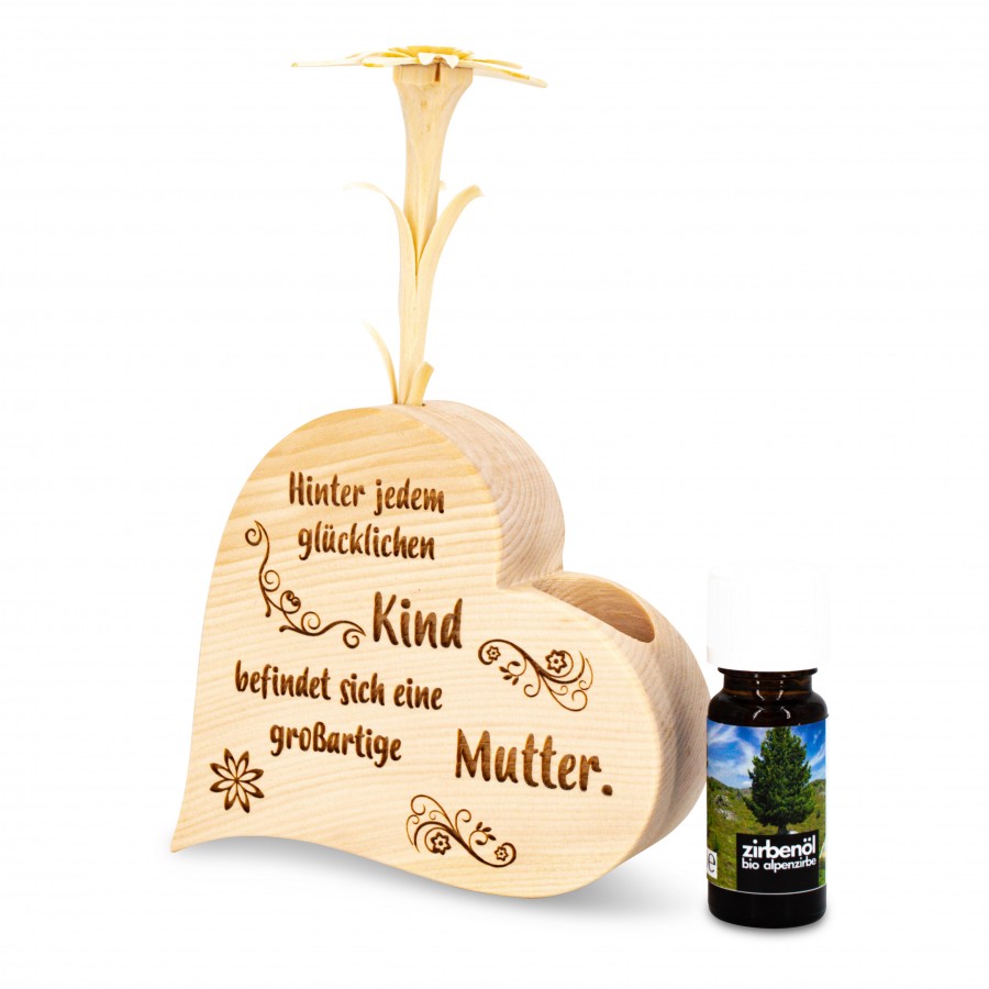 Duftset Herz Hinter jedem glücklichen Kind Geschenkideen Holzdeko - Lasergravur - Holzgravur - Geschenk