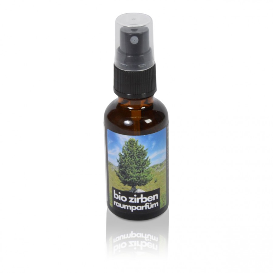 Bio Zirben Raumparfum 100ml Zirbendüfte Holzdeko - Lasergravur - Holzgravur - Geschenk