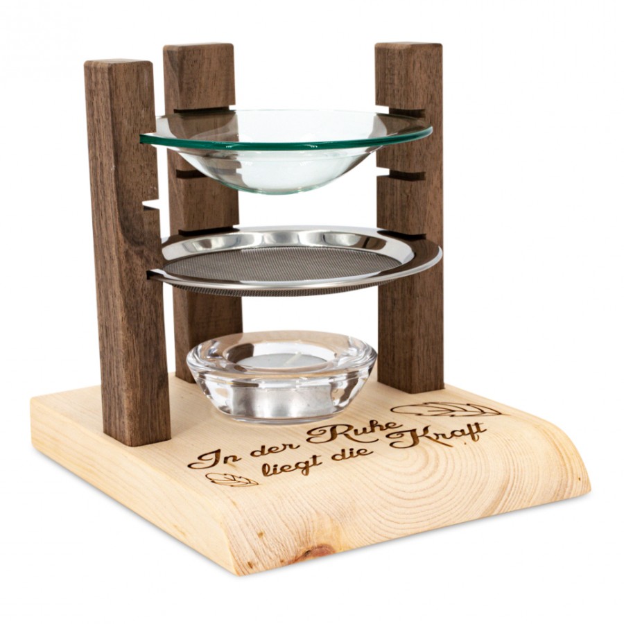 Stövchen In der Ruhe Zirbendüfte Holzdeko - Lasergravur - Holzgravur - Geschenk