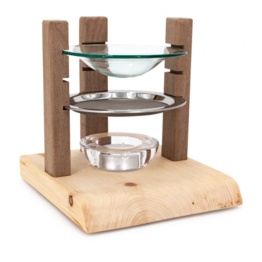 Stövchen Naturbelassen Zirbendüfte Holzdeko - Lasergravur - Holzgravur - Geschenk