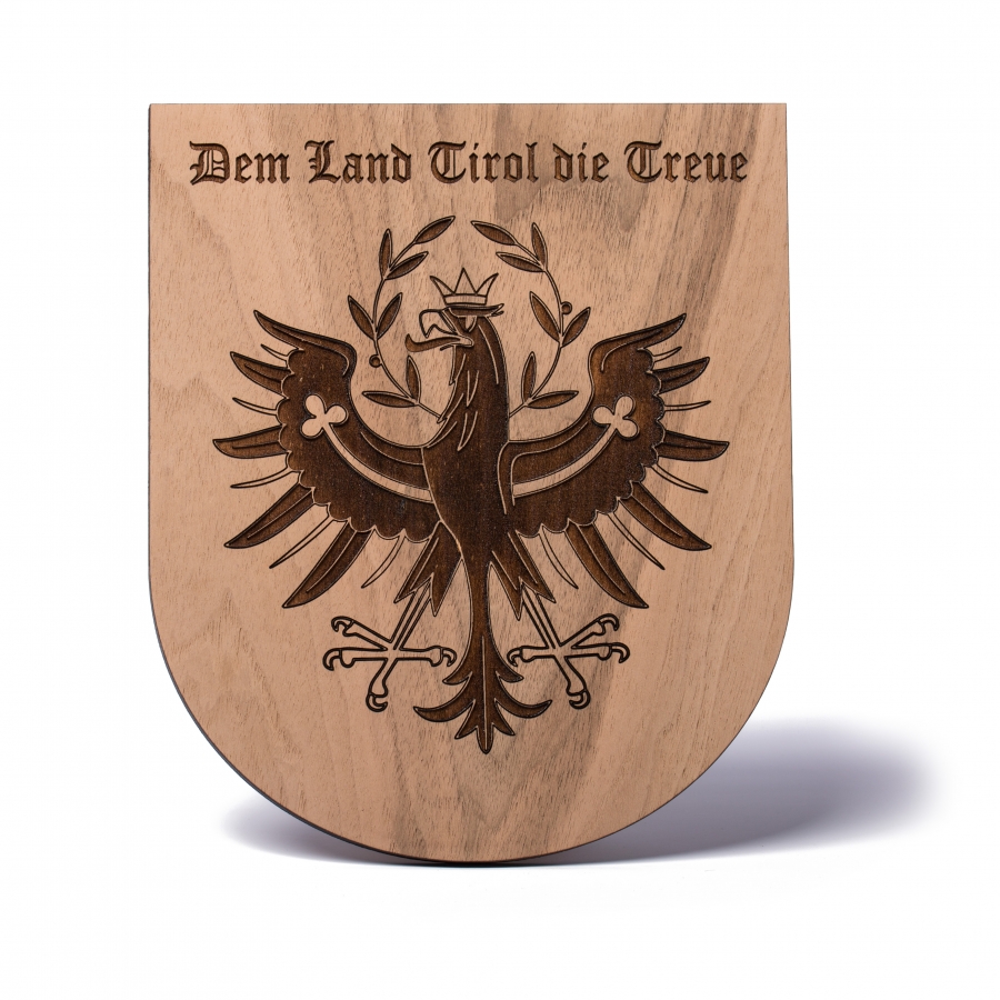 Tiroler Adler 20cm Zirbendeko Holzdeko - Lasergravur - Holzgravur - Geschenk