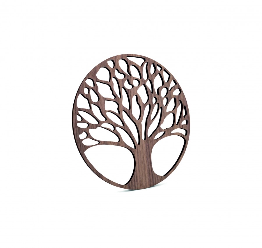 Baum des Lebens Nussholz 15cm Wohnen Holzdeko - Lasergravur - Holzgravur - Geschenk