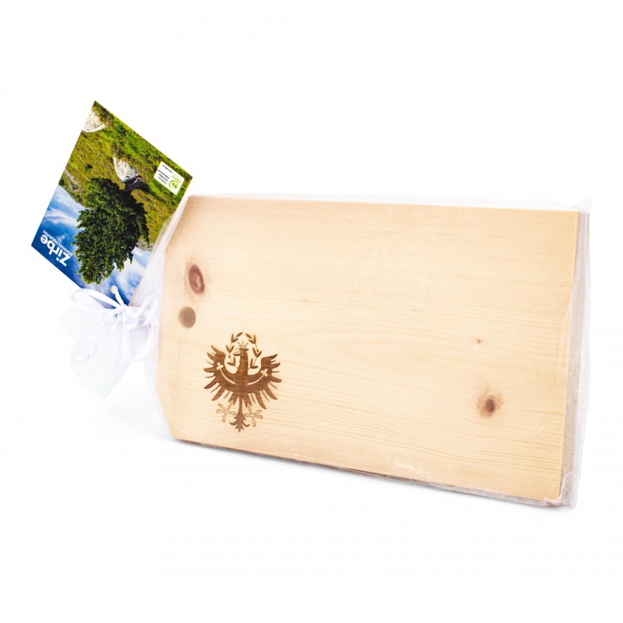Zirbenjausenbrett Adler Tirol Wohnen Holzdeko - Lasergravur - Holzgravur - Geschenk