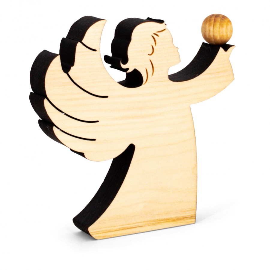 Kleiner Zirbenengel Naturbelassen Geschenkideen Holzdeko - Lasergravur - Holzgravur - Geschenk