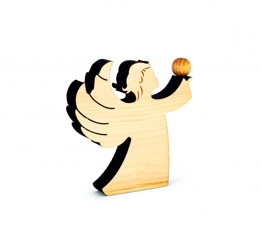 Kleiner Zirbenengel Naturbelassen Zirbendeko Holzdeko - Lasergravur - Holzgravur - Geschenk