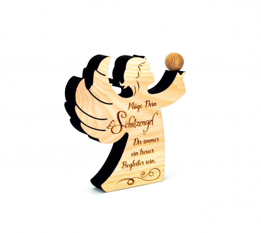 Kleiner Zirbenengel Schutzengel Zirbendeko Holzdeko - Lasergravur - Holzgravur - Geschenk
