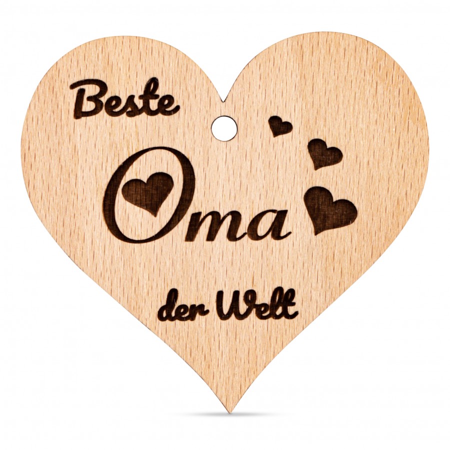 Beste Oma der Welt Holzanhänger Holzdeko - Lasergravur - Holzgravur - Geschenk