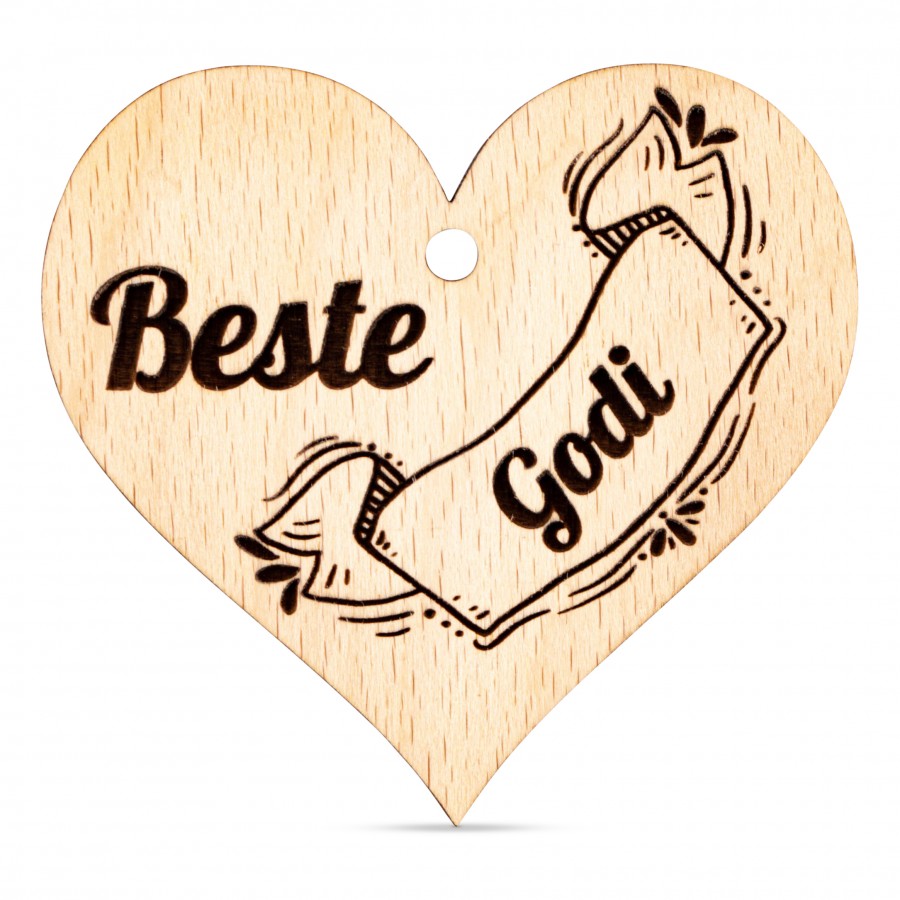 Beste Godi Holzanhänger Holzdeko - Lasergravur - Holzgravur - Geschenk