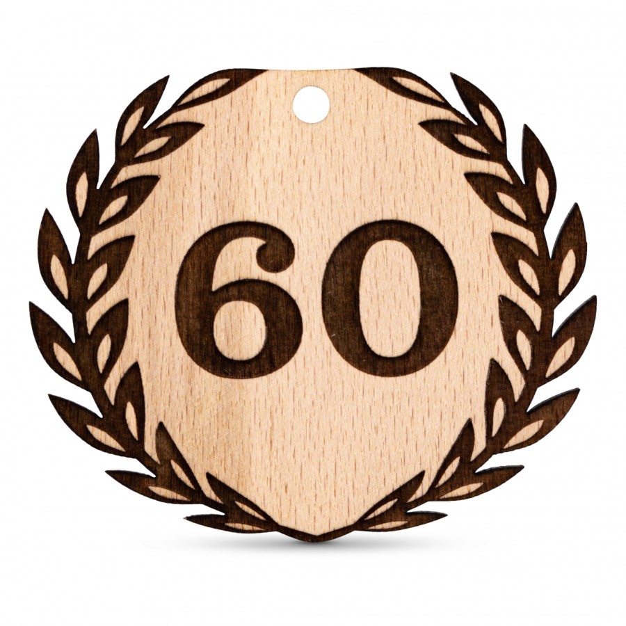Geburtstag 60 Holzanhänger Holzdeko - Lasergravur - Holzgravur - Geschenk