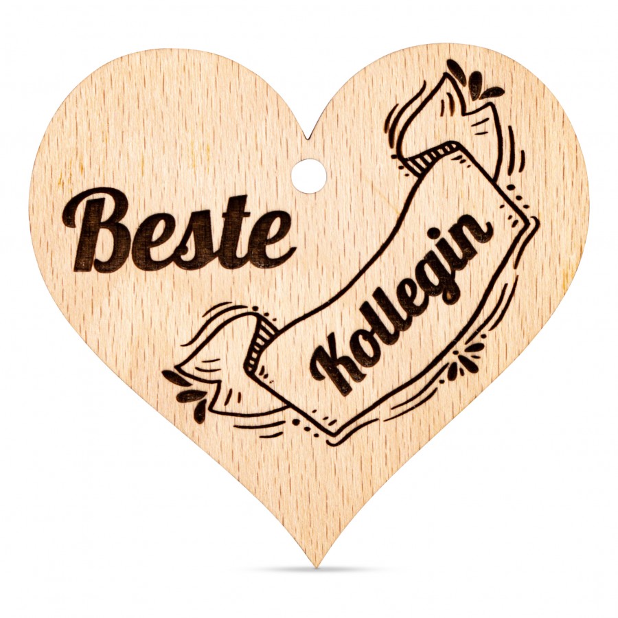 Beste Kollegin Holzanhänger Holzdeko - Lasergravur - Holzgravur - Geschenk