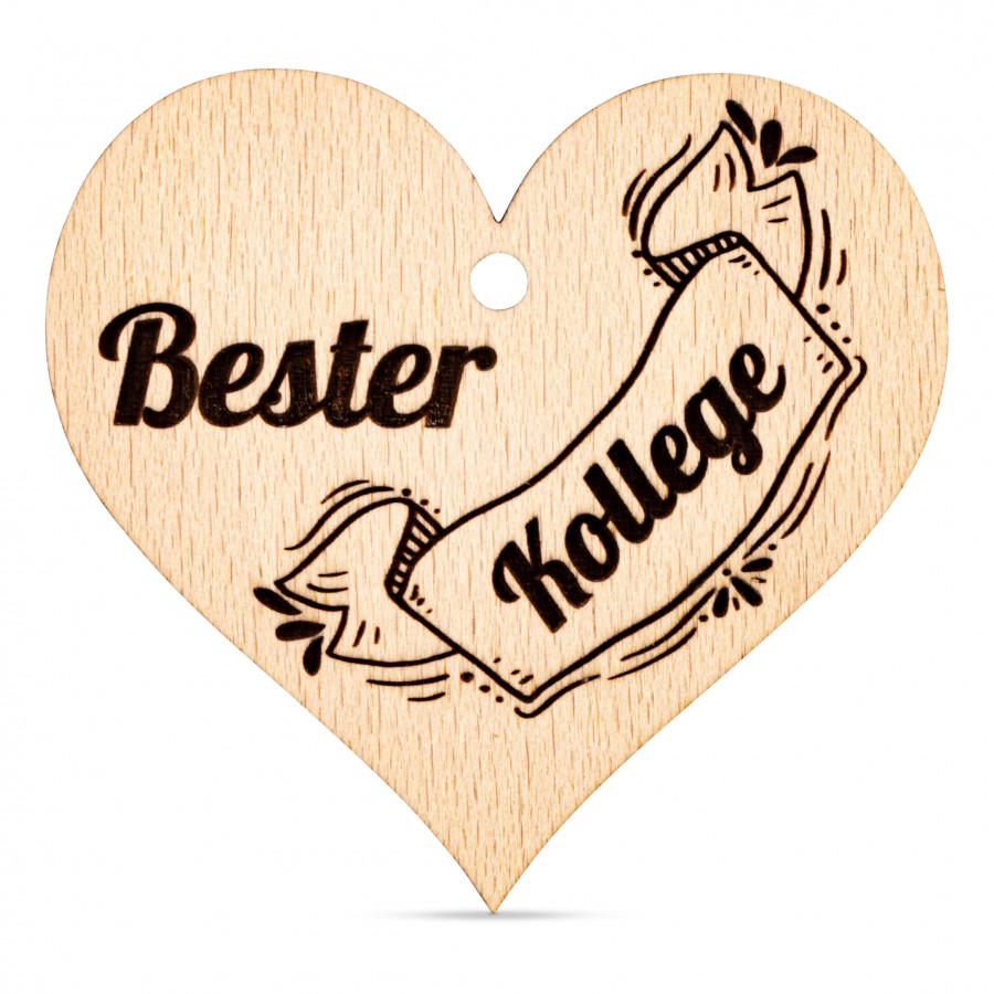 Bester Kollege Holzanhänger Holzdeko - Lasergravur - Holzgravur - Geschenk