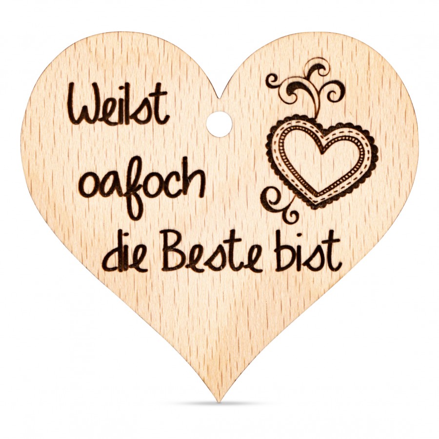Oafoch die Beste Holzanhänger Holzdeko - Lasergravur - Holzgravur - Geschenk