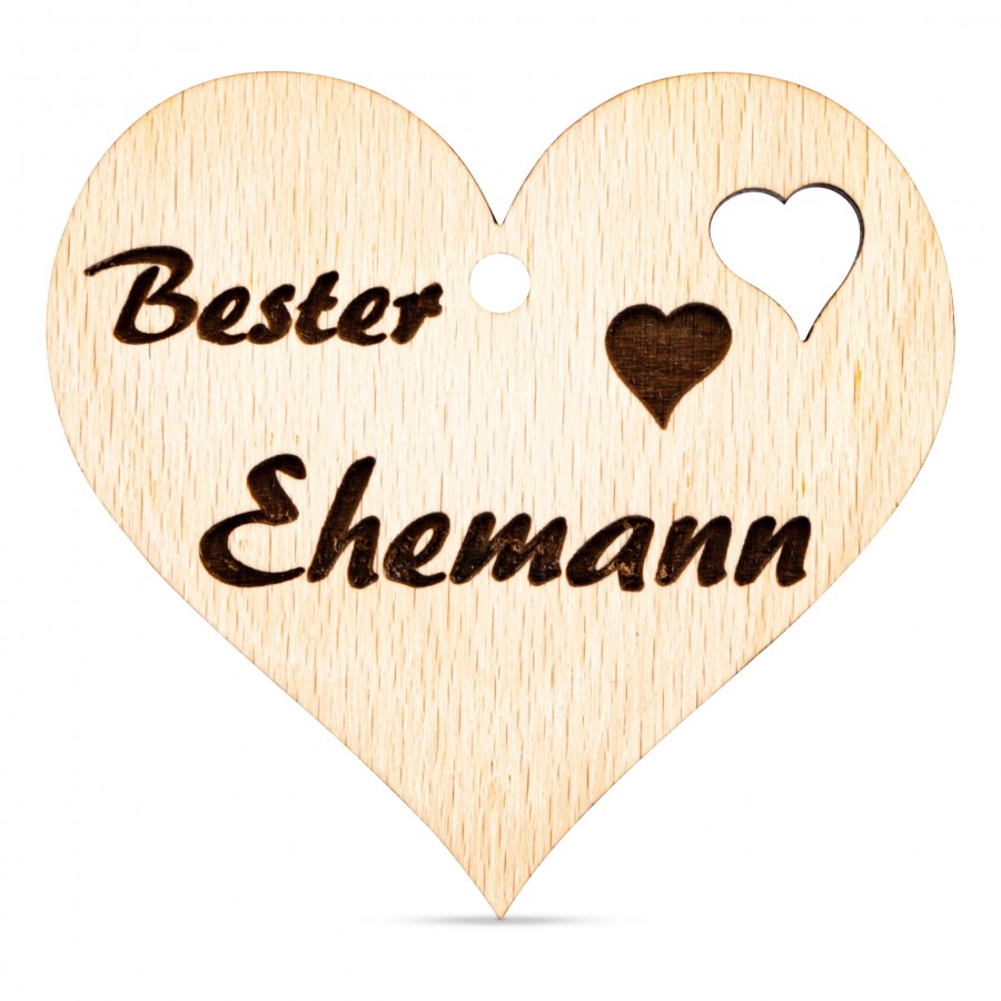 Bester Ehemann Holzanhänger Holzdeko - Lasergravur - Holzgravur - Geschenk