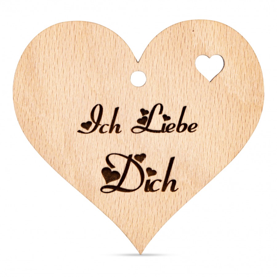 Ich liebe dich Holzanhänger Holzdeko - Lasergravur - Holzgravur - Geschenk