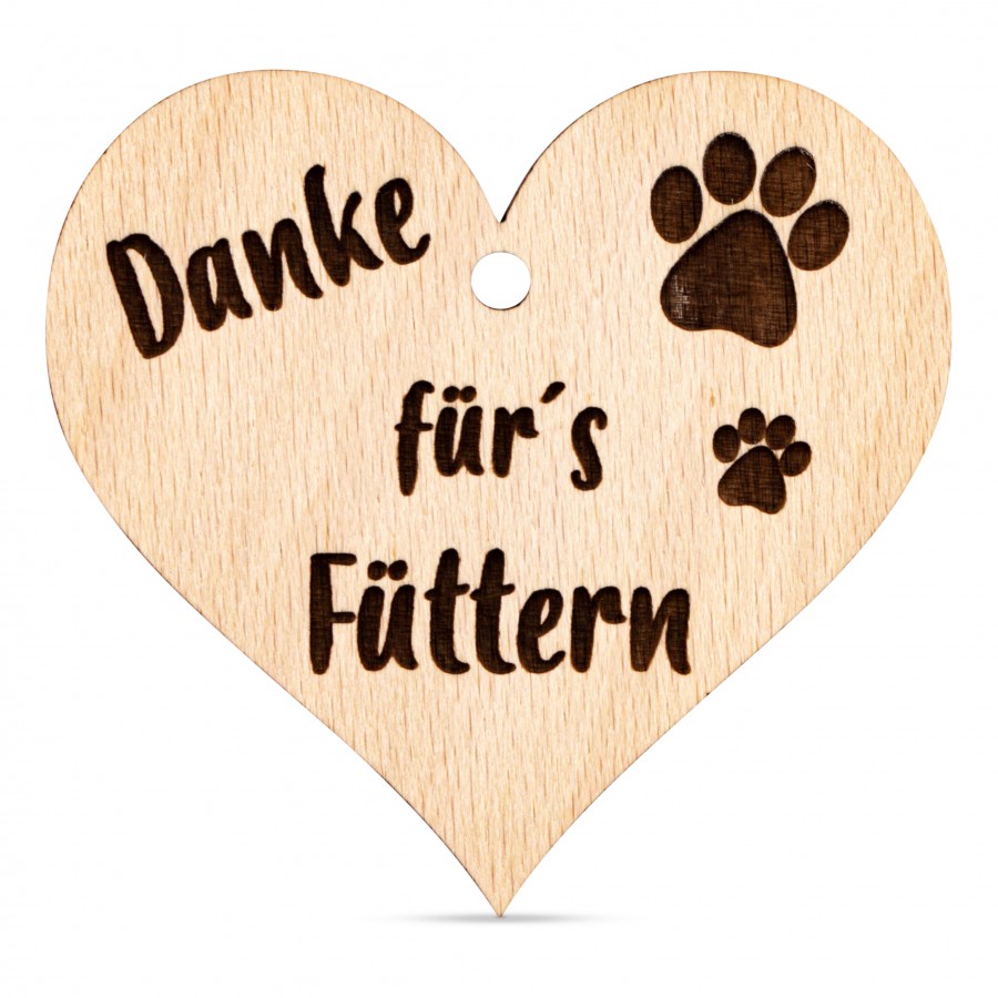 Danke für´s Füttern Holzanhänger Holzdeko - Lasergravur - Holzgravur - Geschenk