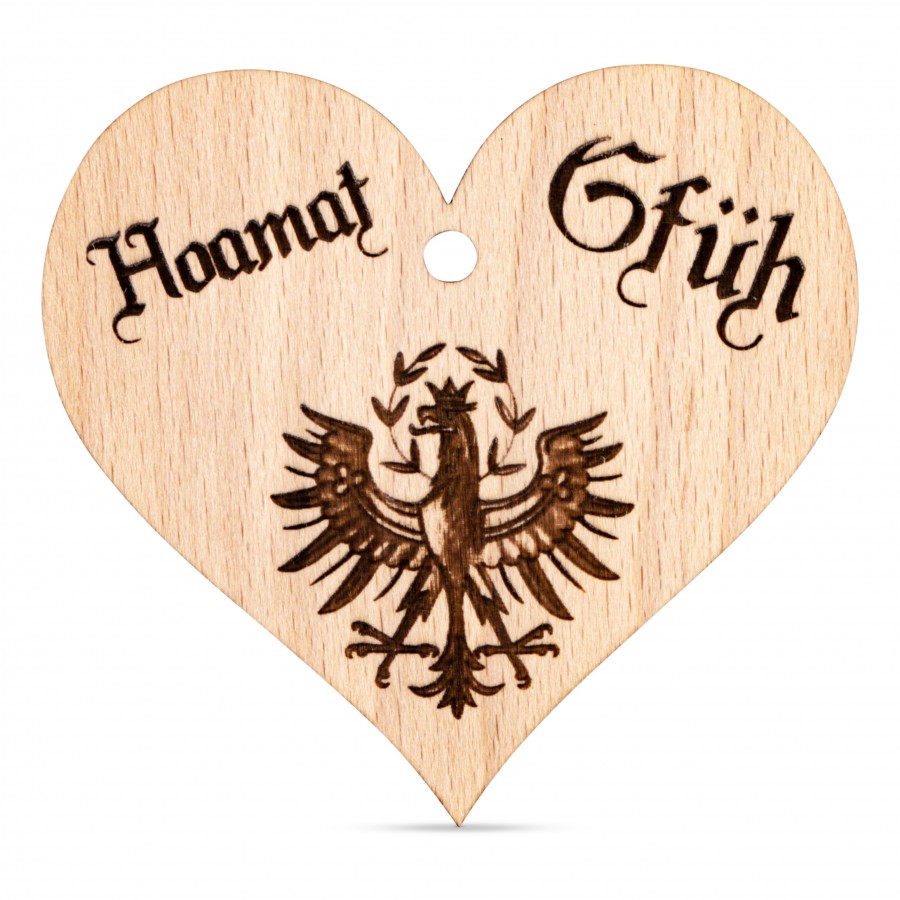 Hoamat Gfüh Holzanhänger Holzdeko - Lasergravur - Holzgravur - Geschenk