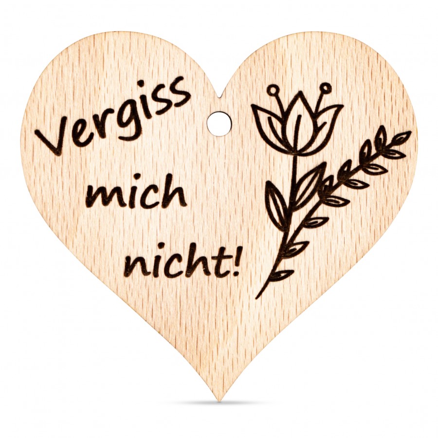  Online Shop Holzanhänger Abschied Vergiss mich nicht
