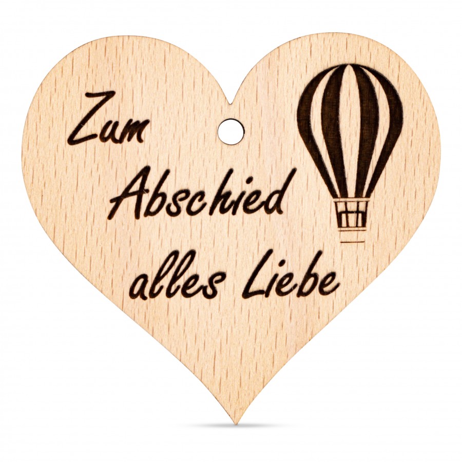 Zum Abschied Holzanhänger Holzdeko - Lasergravur - Holzgravur - Geschenk