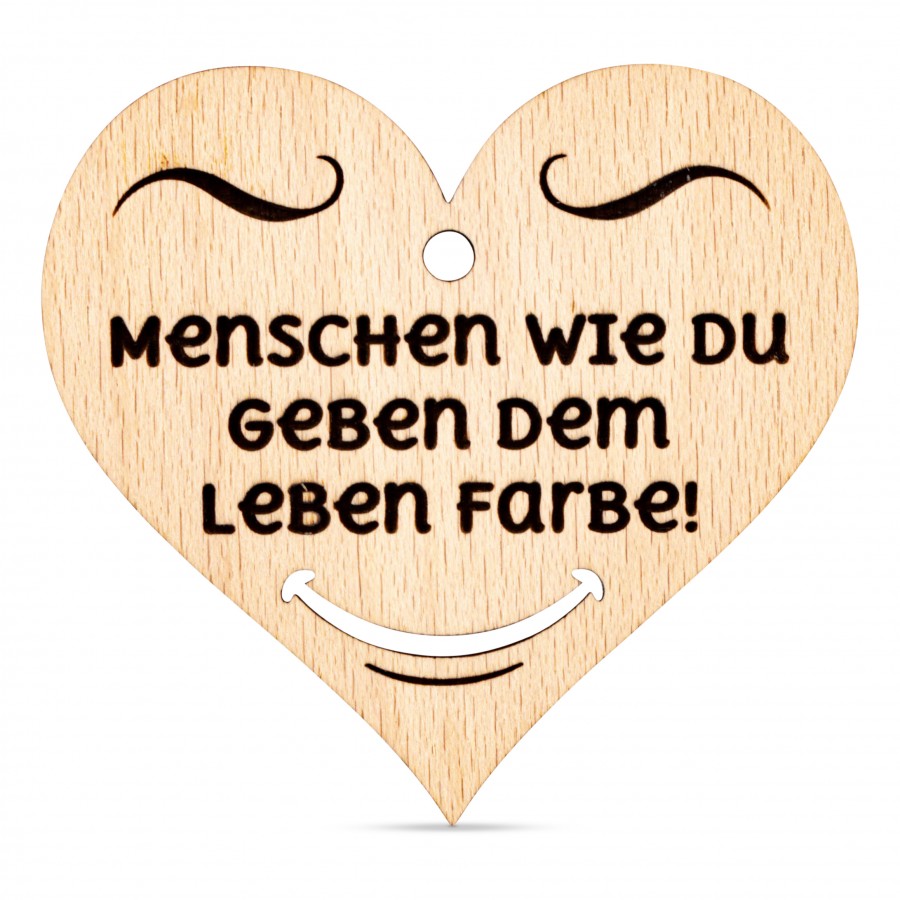 Menschen wie Du Holzanhänger Holzdeko - Lasergravur - Holzgravur - Geschenk