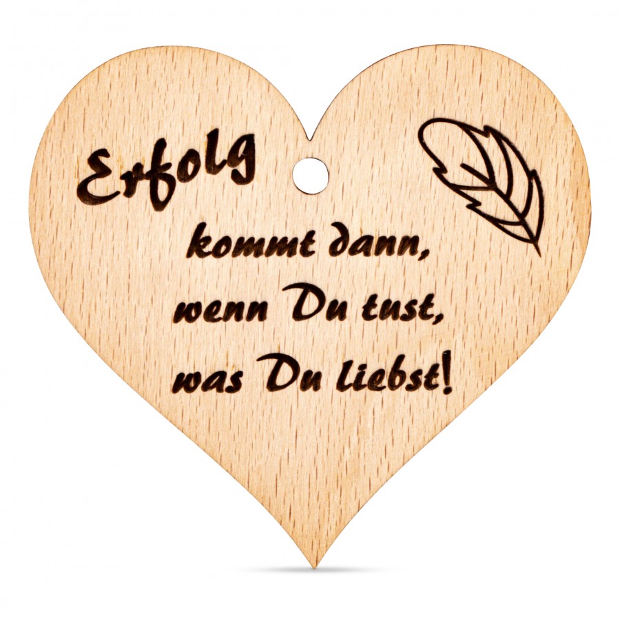 Erfolg kommt Holzanhänger Holzdeko - Lasergravur - Holzgravur - Geschenk