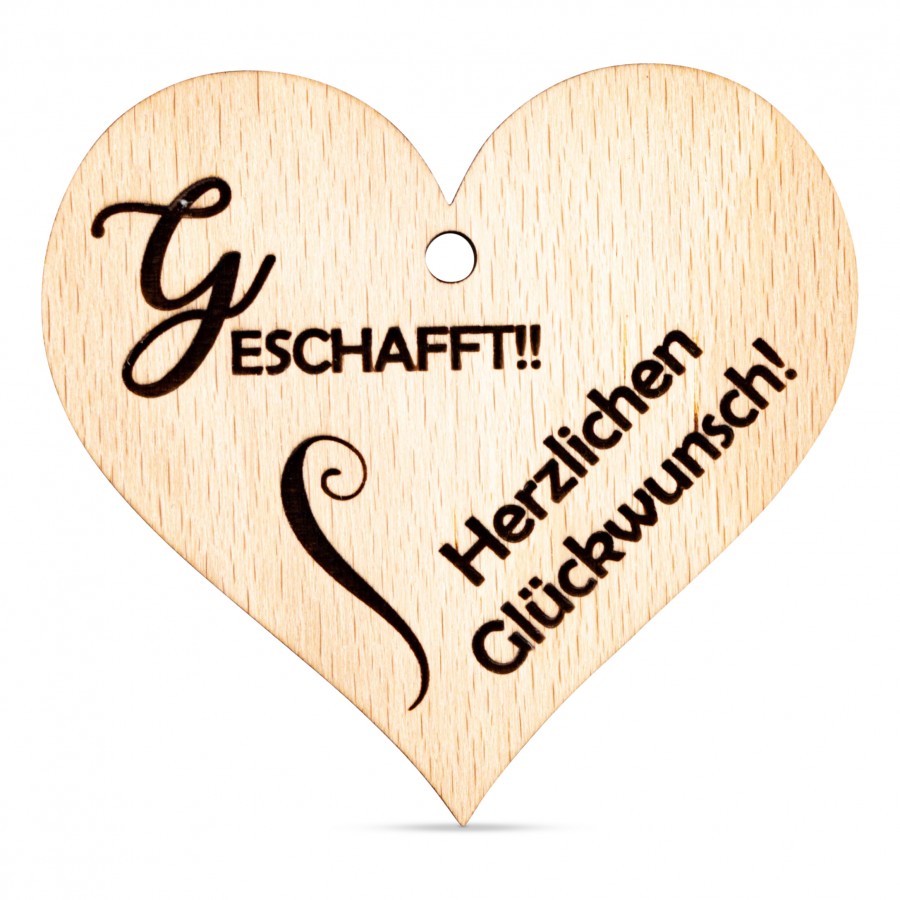 Geschafft! Holzanhänger Holzdeko - Lasergravur - Holzgravur - Geschenk