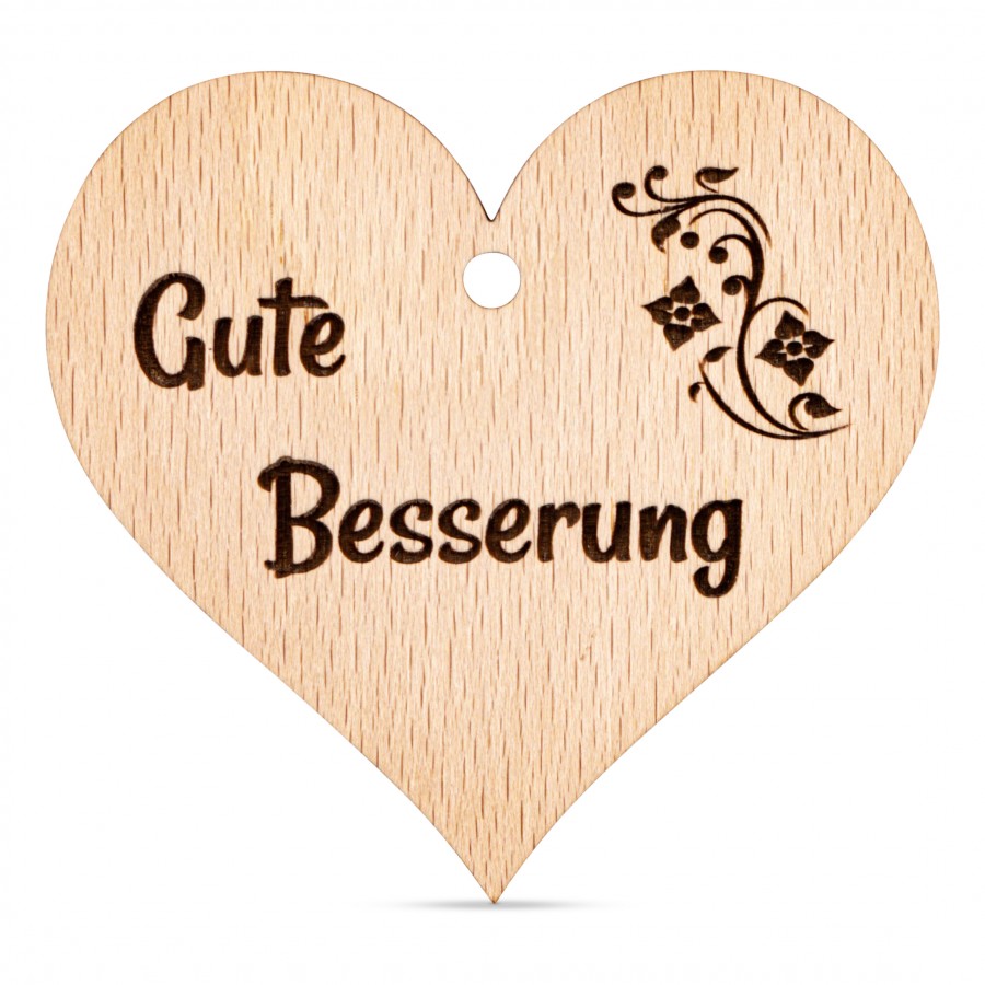 Gute Besserung Holzanhänger Holzdeko - Lasergravur - Holzgravur - Geschenk