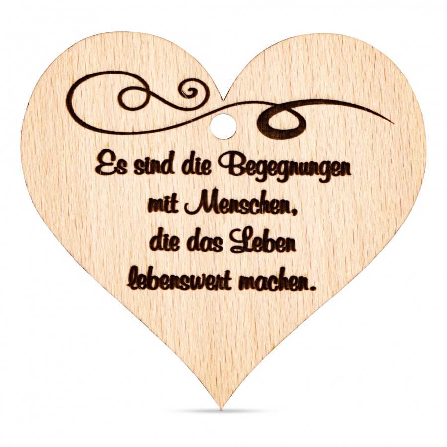 Es sind die Begegnungen Holzanhänger Holzdeko - Lasergravur - Holzgravur - Geschenk