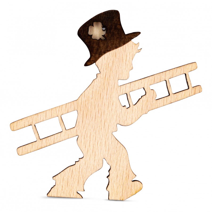 Kaminkehrer Holzanhänger Holzdeko - Lasergravur - Holzgravur - Geschenk