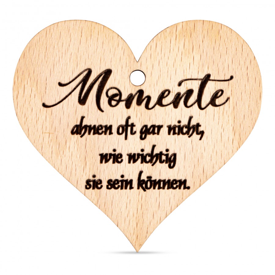 Momente ahnen nicht Holzanhänger Holzdeko - Lasergravur - Holzgravur - Geschenk
