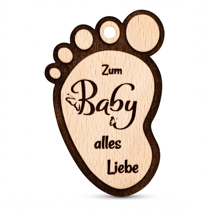 Anhänger Zum Baby Geschenkideen Holzdeko - Lasergravur - Holzgravur - Geschenk